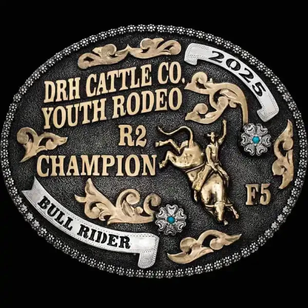 You're sure to ""Prosper"" with this stunning belt buckle! Crafted on a matted, German Silver base with our signature antique finish, this buckle is designed with southern class in mind. Detailed with a German Silver berry edge, Jewele